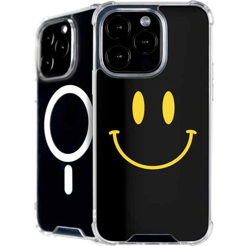 Black Happy Face iPhone 16 Pro MagSafe Case